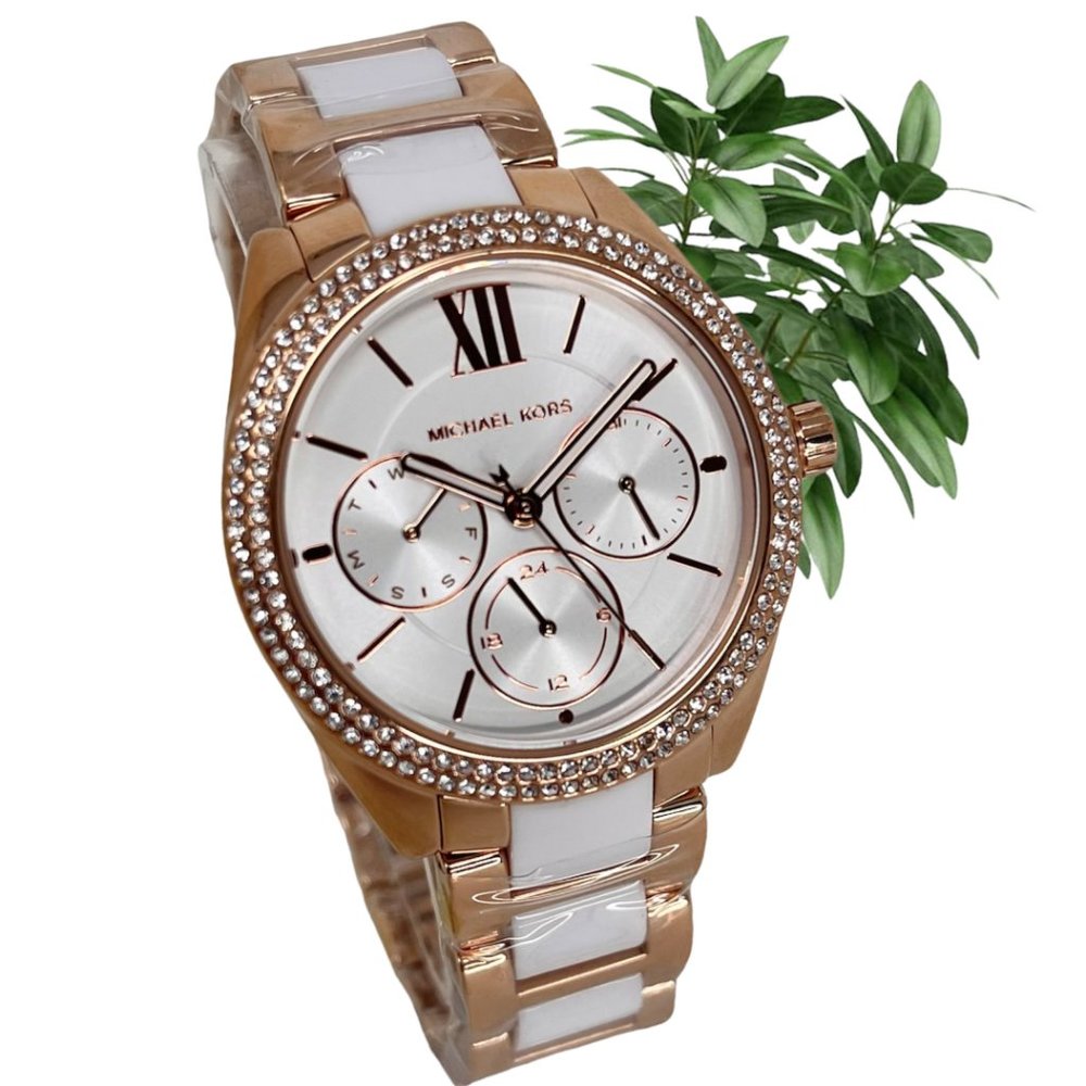 NWT MICHAEL KORS Jan Multifunction Two-Tone Stainless Steel Watch MK7131